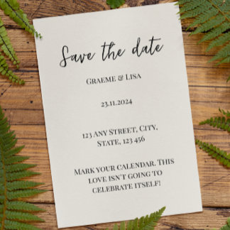 Enkel Elegant Markera din kalender Spara datumet Inbjudningar