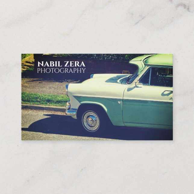 Enkel elegant med minimalistisk fotografi visitkort (Framsida)