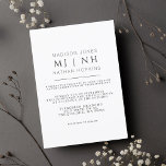 Enkel Elegant med Monogram-minimalistisk Bröllop Inbjudningar<br><div class="desc">Denna enkla,  minimalistiska och moderna bröllopsinbjudan har ett monogram av parets initialer. Matcha artiklar i vår butik för ett helt tema i party. Kontakta oss på ThePaperieGarden@gmail.com för ytterligare frågor.</div>