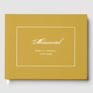 Enkel, Elegant Memorial Service Guld Gästböcker