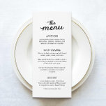 Enkel Elegant Middag Bröllop Meny<br><div class="desc">Enkla och elegant menykort är ett klassiskt och sofistikerat utseende som kompletterar alla bord-inställningar. Behålla den chic och söt med dessa enkla och elegant menykort som aldrig kommer att gå ut från stil. Om du vill ha mer samordningsposter kan du besöka vår moderna samling i Elegant bröllop</div>