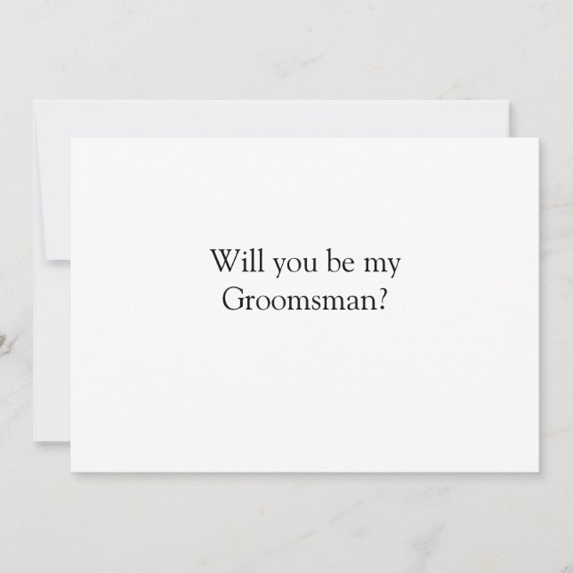 Enkel elegant minimal blir du min Groomsman Inbjudningar (Framsida)