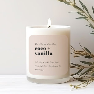 Enkel Elegant Minimal Dusky Blush Ljus Etikett