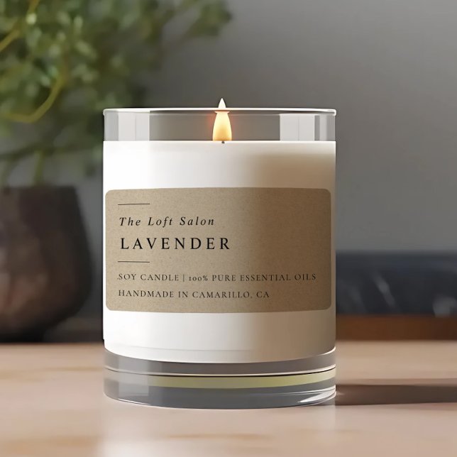 Enkel Elegant - minimal etikett för Rustic Craft C Fraktsedel (Skapare uppladdad)