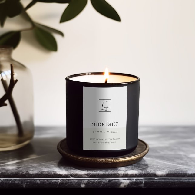 ENKEL ELEGANT MINIMAL MODERN LOGOTYP VITKANA MAT ETIKETT (Skapare uppladdad)