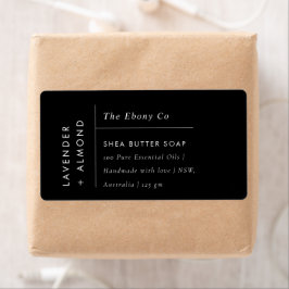 Enkel Elegant - minimal svartvitt-etikett Fraktsedel