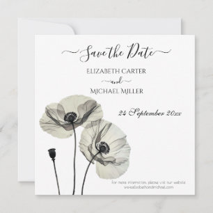Enkel Elegant - minimalism för svartvitt Spara Datumet