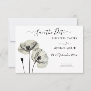 Enkel Elegant - minimalism för svartvitt Spara Datumet