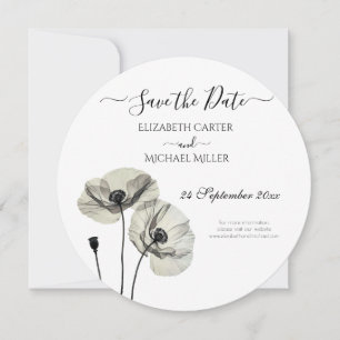 Enkel Elegant - minimalism för svartvitt Spara Datumet