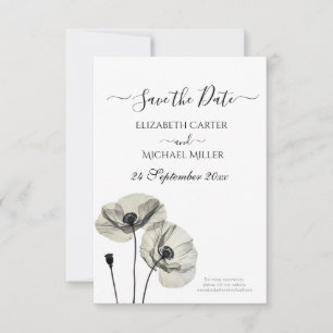 Enkel Elegant - minimalism för svartvitt Spara Datumet