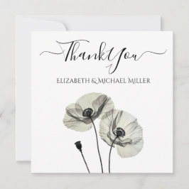 Enkel Elegant - minimalism för svartvitt Tack Kort