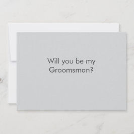 Enkel elegant minimalism vill du vara min grovman  inbjudningar