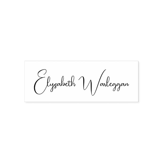 Enkel Elegant Minimalistisk #42 Endast skriptnamn Självfärgande Stämpel (Design)