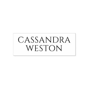 Enkel Elegant, minimalistisk #4L Namn Självfärgande Stämpel