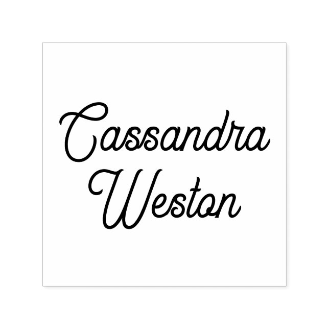 Enkel Elegant, minimalistisk #7XL Namn-skript Självfärgande Stämpel (Design)