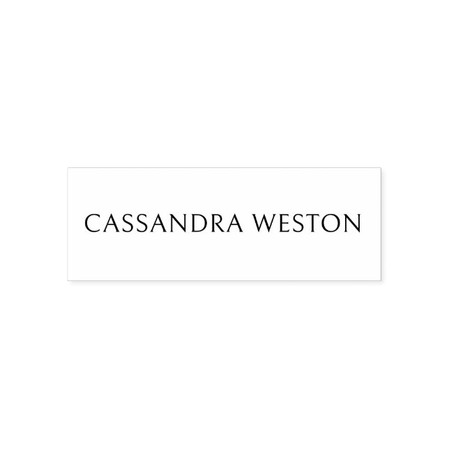 Enkel Elegant, minimalistisk #82 Namn Självfärgande Stämpel (Design)