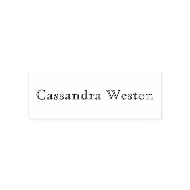 Enkel Elegant Minimalistisk #9 Namn Endast Självfärgande Stämpel (Design)