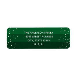 Enkel Elegant - minimalistisk Grönt - jul Returadress Etikett