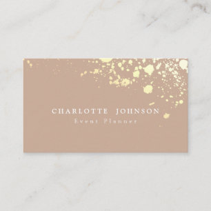 Enkel Elegant Minimalistisk Guld-planterare Tan Be Visitkort