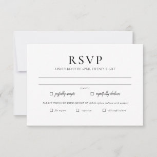 Enkel Elegant Minimalistisk RSVP Inbjudningskort
