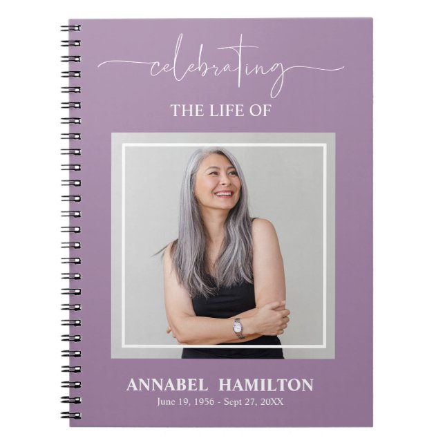 Enkel Elegant, minnesbild, fotogäst Bok Anteckningsbok (Framsidan)