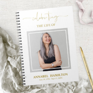 Enkel Elegant, minnesbild, fotogäst Bok Anteckningsbok