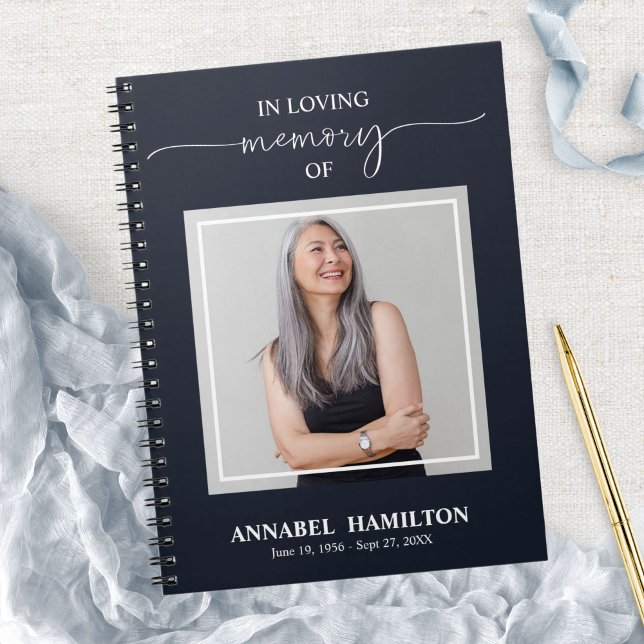 Enkel Elegant, minnesbild, fotogäst Bok Anteckningsbok (Skapare uppladdad)
