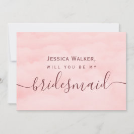 Enkel Elegant Mjuk Moln min brudtjänare Inbjudningar