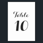 Enkel Elegant | Modern Bordsnummer Card<br><div class="desc">Ett enkelt kort till bordsnumret i elegant bröllop för att hjälpa dina gäster att hitta ställe. Den här designen innehåller ett typsnitt för eleganten av titeln och ett enkelt, tydligt sans-serif-typsnitt för brödtexten. Färg som visas är en subtil mörk grått. Tillsammans med typsnitt kan du anpassa dem helt enligt dina...</div>