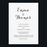 Enkel Elegant | Modern bröllopsinbjudan Inbjudningar<br><div class="desc">En enkel inbjudan till elegant bröllop, perfekt till par som vill ha ett underskattat klassiskt bröllop-tema. Den här designen innehåller ett typsnitt för eleganten av titeln och ett enkelt, tydligt sans-serif-typsnitt för brödtexten. Färg som visas är en subtil mörk grått. Tillsammans med typsnitt kan du anpassa dem helt enligt dina...</div>