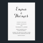 Enkel Elegant | Modern bröllopsinbjudan Inbjudningar<br><div class="desc">En enkel inbjudan till elegant bröllop, perfekt till par som vill ha ett underskattat klassiskt bröllop-tema. Den här designen innehåller ett typsnitt för eleganten av titeln och ett enkelt, tydligt sans-serif-typsnitt för brödtexten. Färg som visas är en subtil mörk grått. Tillsammans med typsnitt kan du anpassa dem helt enligt dina...</div>