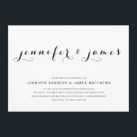 Enkel Elegant | Modern bröllopsinbjudan Inbjudningar<br><div class="desc">För par som vill ha en enkel inbjudan till elegant bröllop. Elke Clarke © eleganten innehåller namnen brid och groom i ett typsnitt för skript. Visas i svartvitt men kan anpassas till färgen i bröllop för text och bakgrund. Lägg till andra bilder,  foton eller monogram till att anpassa mallen.</div>