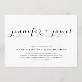 Enkel Elegant | Modern bröllopsinbjudan Inbjudningar