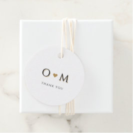 Enkel Elegant Modern Classy Luxury Monogram Gåvor Etiketter