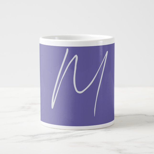 Enkel Elegant Modern Egen Namn Monogram Jumbo Mugg (Framsidan)