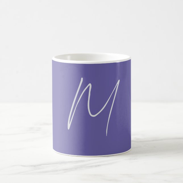 Enkel Elegant Modern Egen Namn Monogram Kaffemugg (Center)