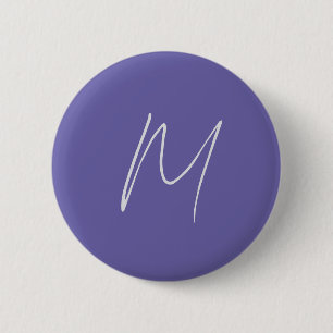 Enkel Elegant Modern Egen Namn Monogram Knapp