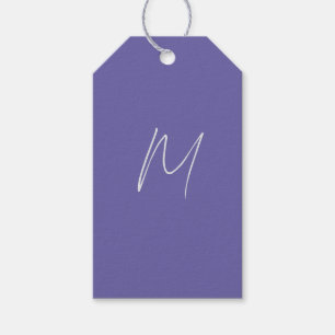 Enkel Elegant Modern Egen Namn Monogram Presentetikett
