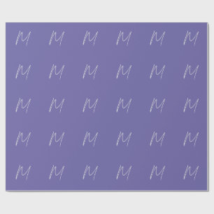 Enkel Elegant Modern Egen Namn Monogram Presentpapper