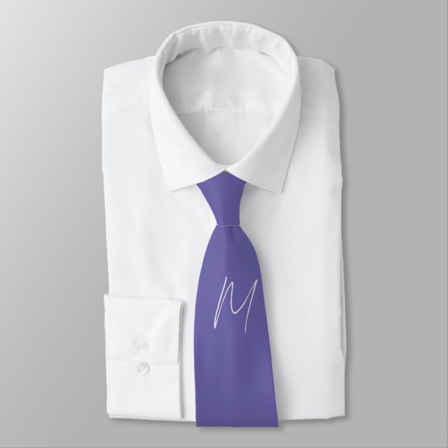 Enkel Elegant Modern Egen Namn Monogram Slips (Bunden)