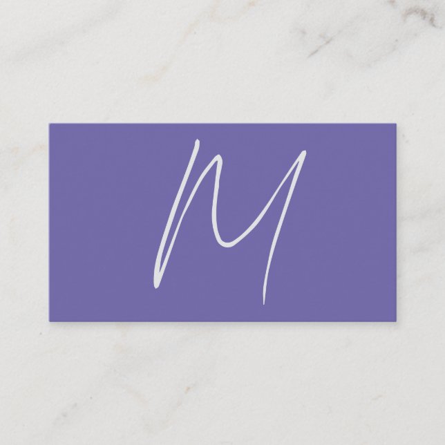 Enkel Elegant Modern Egen Namn Monogram Tilläggskort (Framsida)