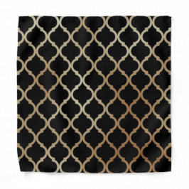 Enkel Elegant Modern Guld marockanska Mönster | Bandana