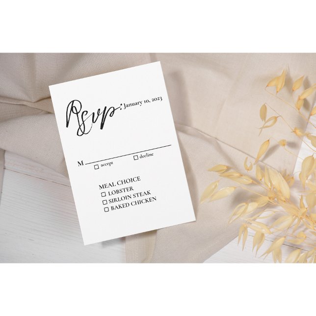 Enkel Elegant Modern Klassisk RSVP-kort (Skapare uppladdad)