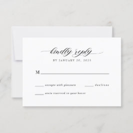 Enkel Elegant Modern Klassisk Typografi Bröllop OSA Kort