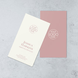 Enkel Elegant Modern Logotyp Dusty Ro Professionel Visitkort