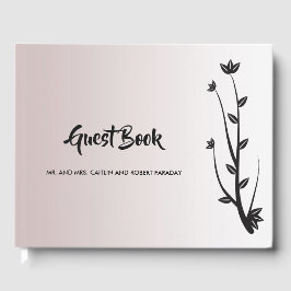 Enkel Elegant Modern löv Gästböcker