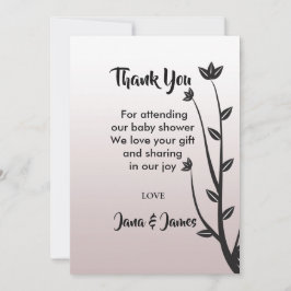 Enkel Elegant Modern löv tack Inbjudningar