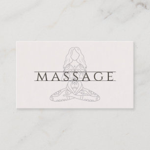 Enkel Elegant Modern Massageterapeut Lotusposition Visitkort