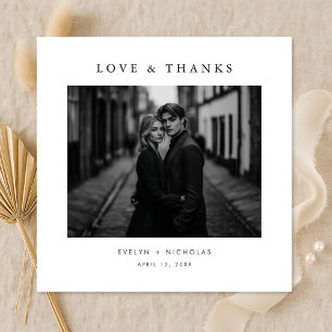 Enkel Elegant Modern Minimalist Fyrkantig Foto Tack Kort