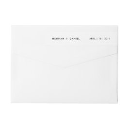 Enkel Elegant Modern Minimalistisk Bröllop Etikettband